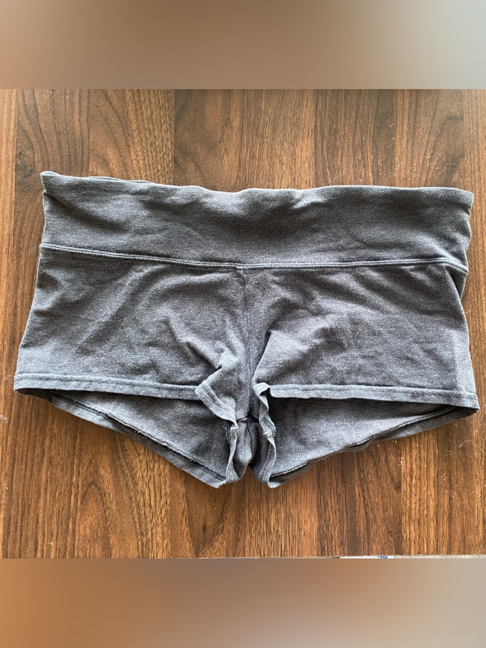 TNA Dark Charcoal Grey Fold-Over Waistband Shorts
